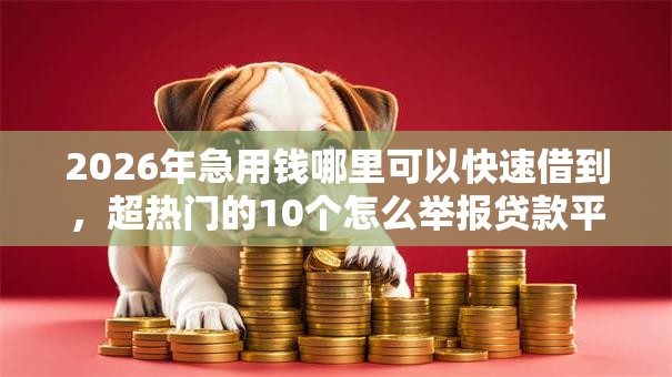 2026年急用钱哪里可以快速借到,超热门的10个怎么举报贷款平台推荐 2026年急用钱哪里可以快速借到,超热门的10个怎么举报贷款平台推荐