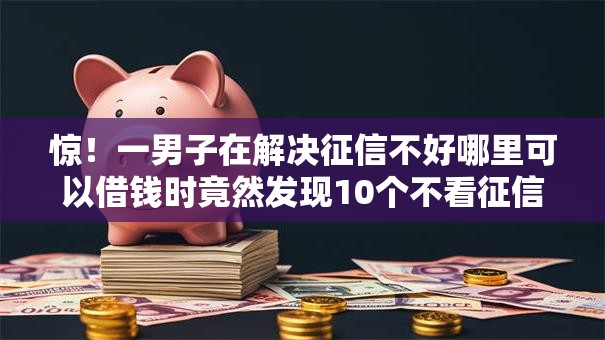 惊!一男子在解决征信不好哪里可以借钱时竟然发现10个不看征信不看逾期的借钱平台,事后分享了出来 惊!一男子在解决征信不好哪里可以借钱时竟然发现10个不看征信不看逾期的借钱平台,事后分享了出来