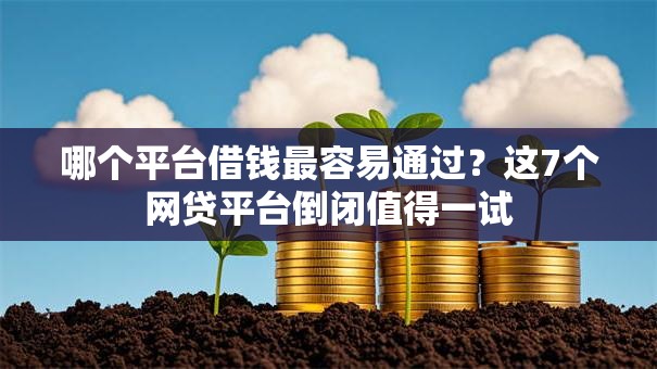 哪个平台借钱最容易通过?这7个网贷平台倒闭值得一试 哪个平台借钱最容易通过?这7个网贷平台倒闭值得一试