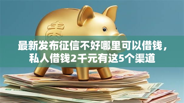 最新发布征信不好哪里可以借钱，私人借钱2千元有这5个渠道