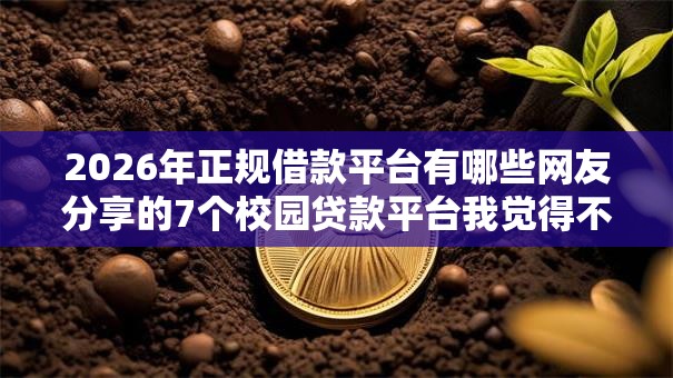 2026年正规借款平台有哪些网友分享的7个校园贷款平台我觉得不错！