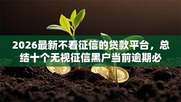 2026最新不看征信的贷款平台,总结十个无视征信黑户当前逾期必下款的口子! 2026最新不看征信的贷款平台,总结十个无视征信黑户当前逾期必下款的口子!