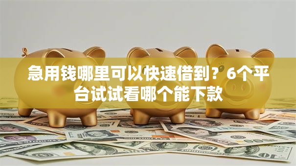急用钱哪里可以快速借到?6个平台试试看哪个能下款 急用钱哪里可以快速借到?6个平台试试看哪个能下款