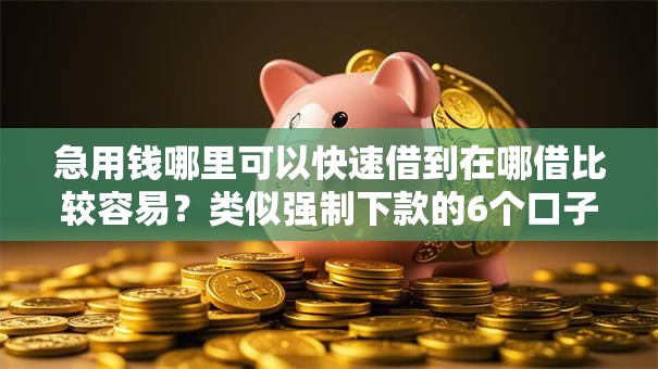 急用钱哪里可以快速借到在哪借比较容易?类似强制下款的6个口子参考 急用钱哪里可以快速借到在哪借比较容易?类似强制下款的6个口子参考