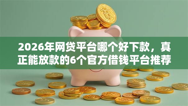 2026年网贷平台哪个好下款，真正能放款的6个官方借钱平台推荐