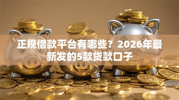 正规借款平台有哪些？2026年最新发的5款贷款口子