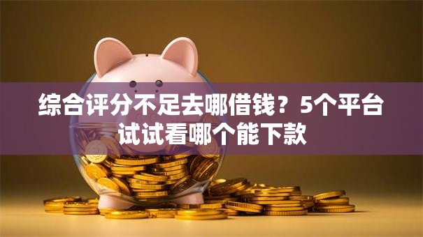 综合评分不足去哪借钱？5个平台试试看哪个能下款
