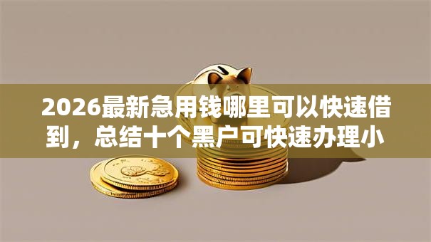 2026最新急用钱哪里可以快速借到,总结十个黑户可快速办理小额贷款业务的软件! 2026最新急用钱哪里可以快速借到,总结十个黑户可快速办理小额贷款业务的软件!