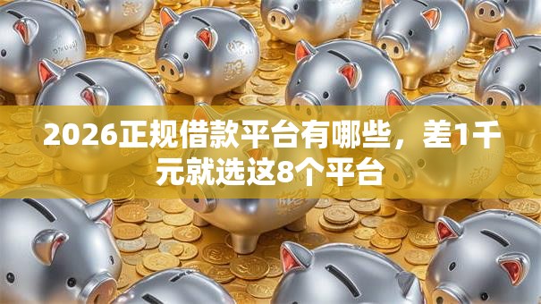 2026正规借款平台有哪些,差1千元就选这8个平台 2026正规借款平台有哪些,差1千元就选这8个平台
