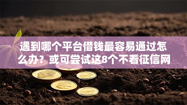 遇到哪个平台借钱最容易通过怎么办?或可尝试这8个不看征信网贷平台哪些好下款 遇到哪个平台借钱最容易通过怎么办?或可尝试这8个不看征信网贷平台哪些好下款