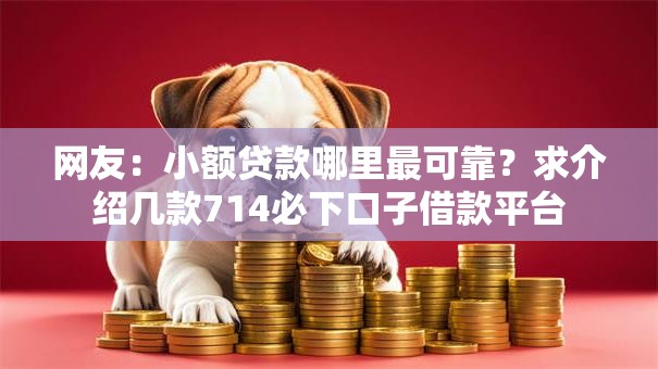 网友:小额贷款哪里最可靠?求介绍几款714必下口子借款平台 网友:小额贷款哪里最可靠?求介绍几款714必下口子借款平台