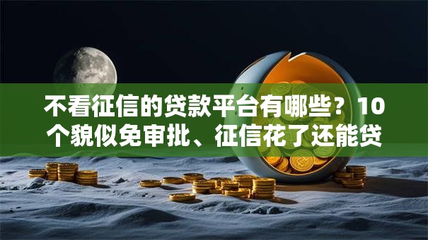 不看征信的贷款平台有哪些？10个貌似免审批、征信花了还能贷款的正规平台合集