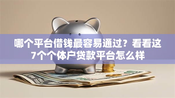 哪个平台借钱最容易通过?看看这7个个体户贷款平台怎么样 哪个平台借钱最容易通过?看看这7个个体户贷款平台怎么样