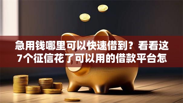 急用钱哪里可以快速借到?看看这7个征信花了可以用的借款平台怎么样 急用钱哪里可以快速借到?看看这7个征信花了可以用的借款平台怎么样