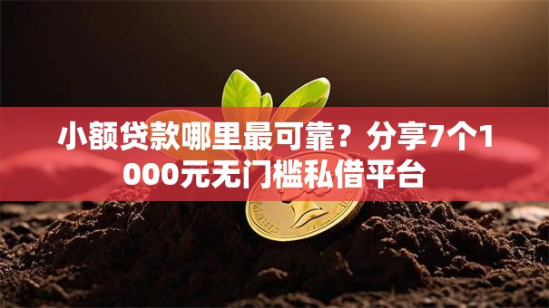 小额贷款哪里最可靠?分享7个1000元无门槛私借平台 小额贷款哪里最可靠?分享7个1000元无门槛私借平台