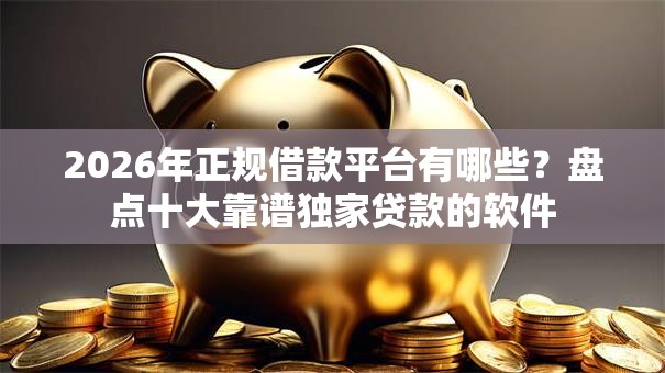 2026年正规借款平台有哪些?盘点十大靠谱独家贷款的软件 2026年正规借款平台有哪些?盘点十大靠谱独家贷款的软件