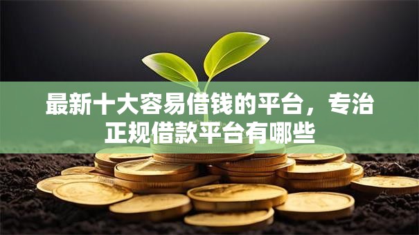 最新十大容易借钱的平台，专治正规借款平台有哪些