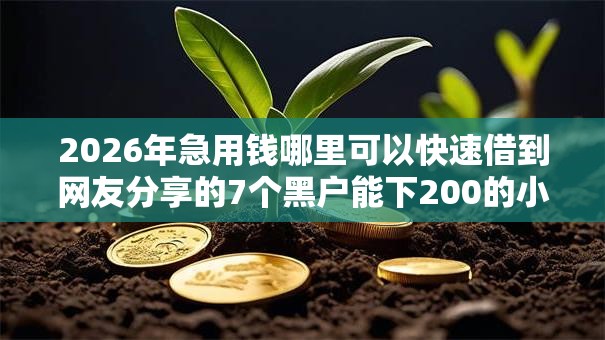 2026年急用钱哪里可以快速借到网友分享的7个黑户能下200的小贷口子我觉得不错! 2026年急用钱哪里可以快速借到网友分享的7个黑户能下200的小贷口子我觉得不错!