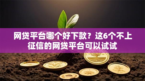 网贷平台哪个好下款？这6个不上征信的网贷平台可以试试
