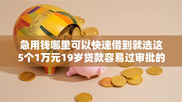 急用钱哪里可以快速借到就选这5个1万元19岁贷款容易过审批的平台