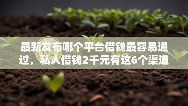 最新发布哪个平台借钱最容易通过,私人借钱2千元有这6个渠道 最新发布哪个平台借钱最容易通过,私人借钱2千元有这6个渠道