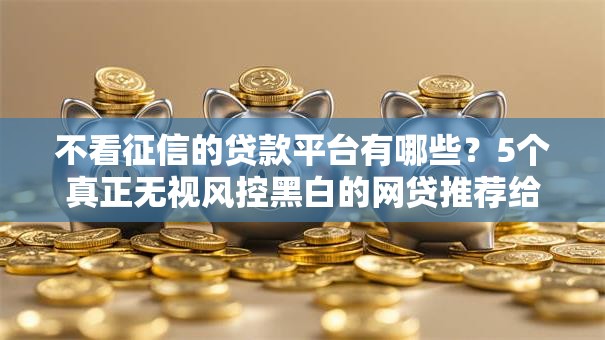 不看征信的贷款平台有哪些？5个真正无视风控黑白的网贷推荐给你