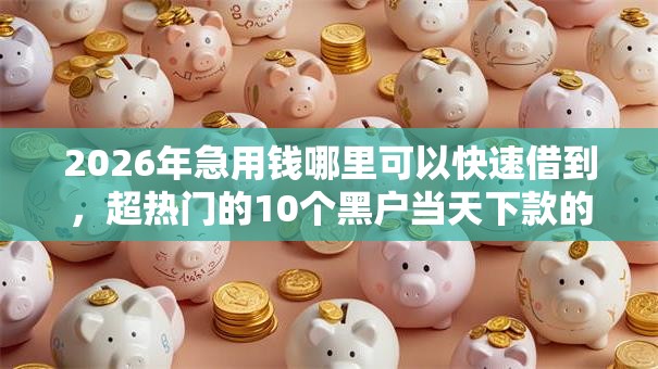2026年急用钱哪里可以快速借到,超热门的10个黑户当天下款的口子推荐 2026年急用钱哪里可以快速借到,超热门的10个黑户当天下款的口子推荐