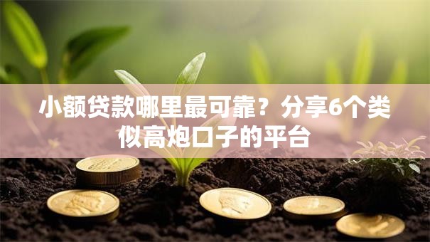 小额贷款哪里最可靠?分享6个类似高炮口子的平台 小额贷款哪里最可靠?分享6个类似高炮口子的平台
