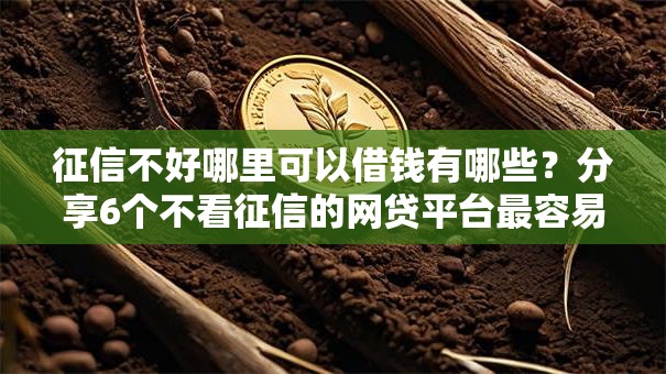 征信不好哪里可以借钱有哪些?分享6个不看征信的网贷平台最容易通过的 征信不好哪里可以借钱有哪些?分享6个不看征信的网贷平台最容易通过的