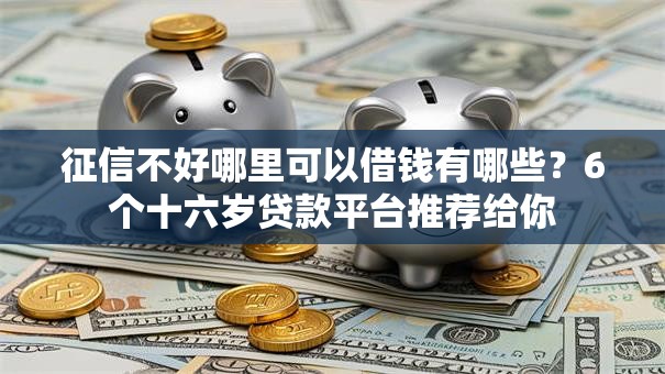 征信不好哪里可以借钱有哪些?6个十六岁贷款平台推荐给你 征信不好哪里可以借钱有哪些?6个十六岁贷款平台推荐给你