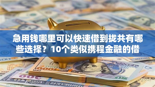 急用钱哪里可以快速借到拢共有哪些选择?10个类似携程金融的借钱平台详解 急用钱哪里可以快速借到拢共有哪些选择?10个类似携程金融的借钱平台详解