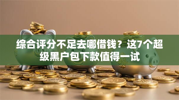 综合评分不足去哪借钱？这7个超级黑户包下款值得一试