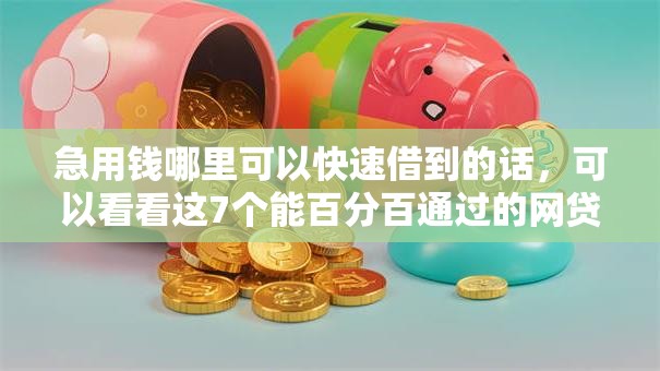 急用钱哪里可以快速借到的话,可以看看这7个能百分百通过的网贷口子 急用钱哪里可以快速借到的话,可以看看这7个能百分百通过的网贷口子
