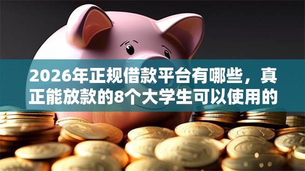 2026年正规借款平台有哪些，真正能放款的8个大学生可以使用的软件推荐