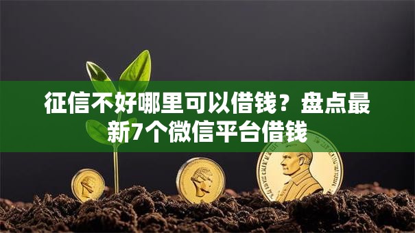 征信不好哪里可以借钱?盘点最新7个微信平台借钱 征信不好哪里可以借钱?盘点最新7个微信平台借钱