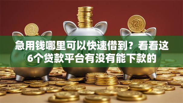 急用钱哪里可以快速借到?看看这6个贷款平台有没有能下款的 急用钱哪里可以快速借到?看看这6个贷款平台有没有能下款的