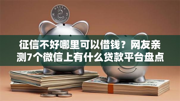 征信不好哪里可以借钱?网友亲测7个微信上有什么贷款平台盘点 征信不好哪里可以借钱?网友亲测7个微信上有什么贷款平台盘点
