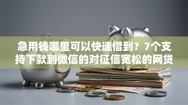 急用钱哪里可以快速借到？7个支持下款到微信的对征信宽松的网贷软件