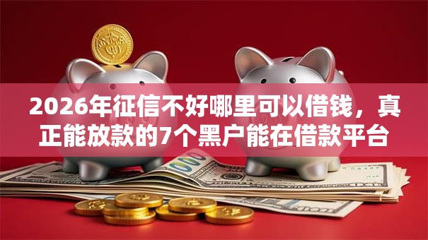 2026年征信不好哪里可以借钱，真正能放款的7个黑户能在借款平台借到钱推荐