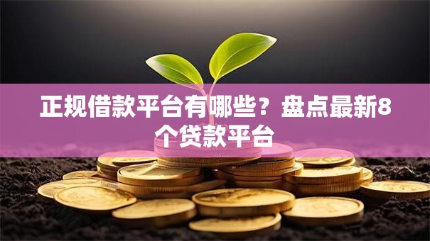正规借款平台有哪些?盘点最新8个贷款平台 正规借款平台有哪些?盘点最新8个贷款平台