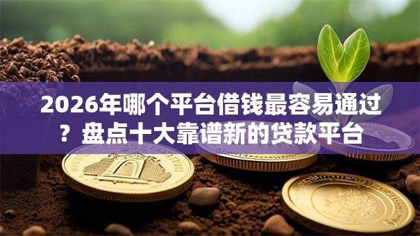 2026年哪个平台借钱最容易通过？盘点十大靠谱新的贷款平台