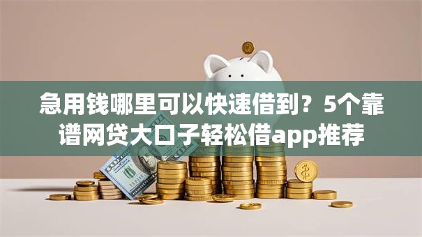 急用钱哪里可以快速借到？5个靠谱网贷大口子轻松借app推荐