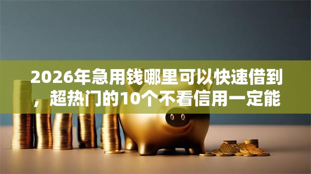 2026年急用钱哪里可以快速借到，超热门的10个不看信用一定能下款的贷款平台推荐