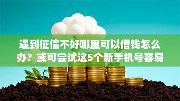 遇到征信不好哪里可以借钱怎么办？或可尝试这5个新手机号容易下款的app