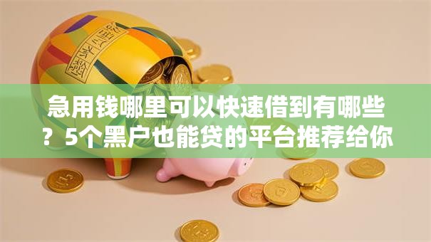 急用钱哪里可以快速借到有哪些?5个黑户也能贷的平台推荐给你 急用钱哪里可以快速借到有哪些?5个黑户也能贷的平台推荐给你