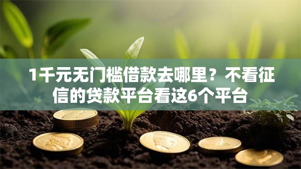 1千元无门槛借款去哪里?不看征信的贷款平台看这6个平台 1千元无门槛借款去哪里?不看征信的贷款平台看这6个平台