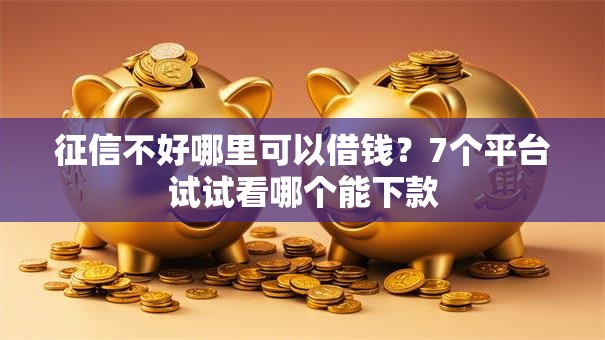 征信不好哪里可以借钱？7个平台试试看哪个能下款