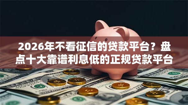2026年不看征信的贷款平台？盘点十大靠谱利息低的正规贷款平台