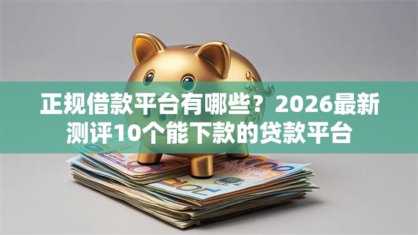 正规借款平台有哪些?2026最新测评10个能下款的贷款平台 正规借款平台有哪些?2026最新测评10个能下款的贷款平台