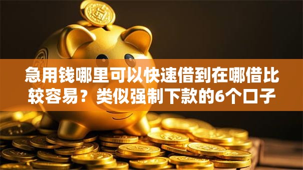急用钱哪里可以快速借到在哪借比较容易?类似强制下款的6个口子参考 急用钱哪里可以快速借到在哪借比较容易?类似强制下款的6个口子参考